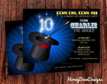 PRINTABLE Invitation Wizard of Oz Inspired by HoneyBeanDesigns