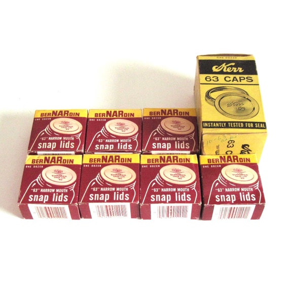 Narrow Mouth Mason Jar Canning Lids Rings 63 by LaurasLastDitch