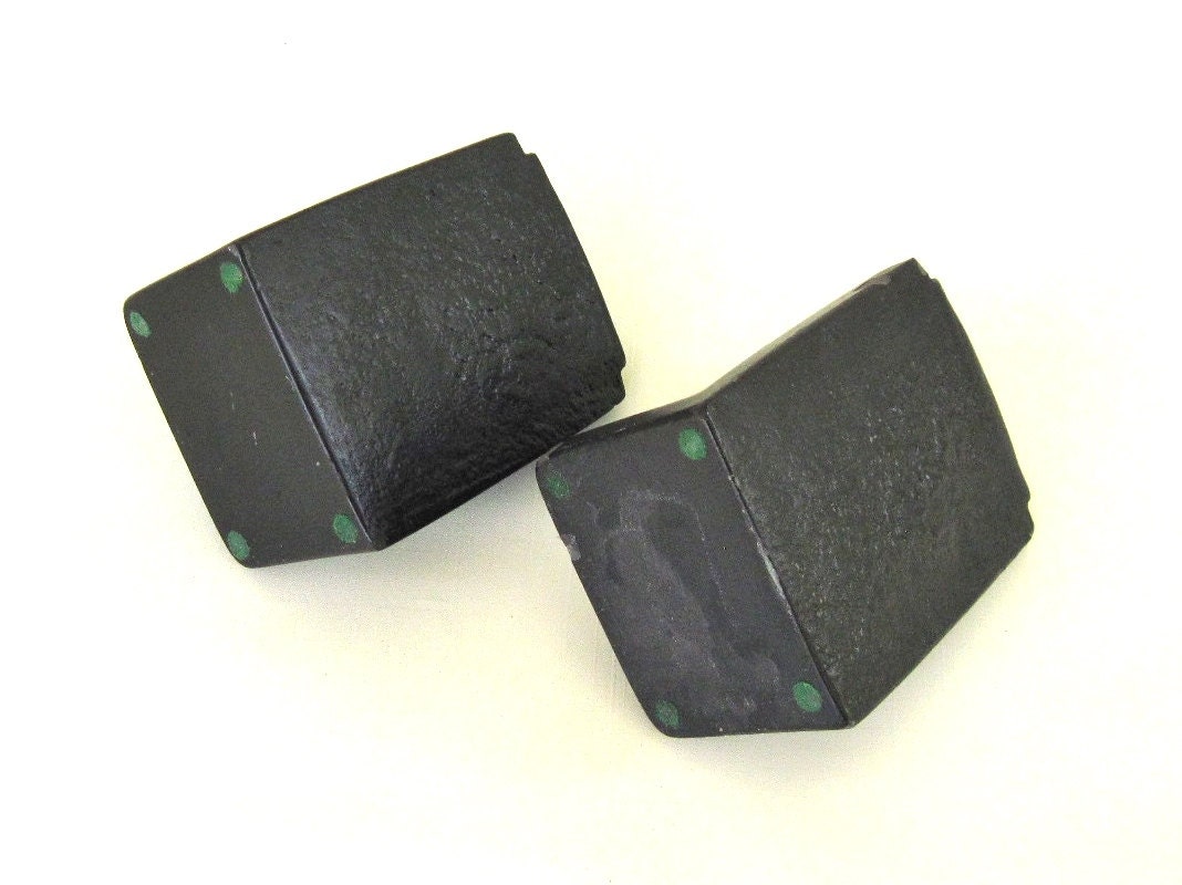 Tiki Book Ends Retro Hawaiian Bookends Black Plaster asis