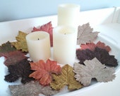Decorative Glitter Fall Leaves, Fall Decor, Thanksgiving Table Decor Il_170x135