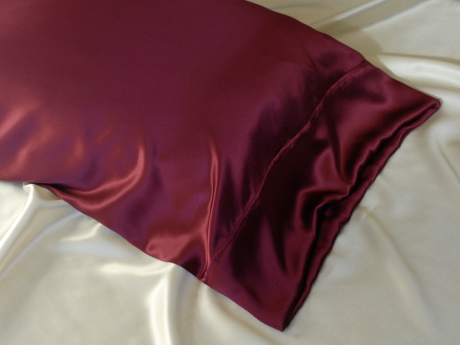 SALE 100 Pure Silk Pillowcase Wine Standard or King Size