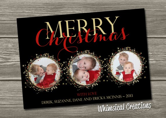 Christmas Photo Card Holiday Card Merry Christmas Digital