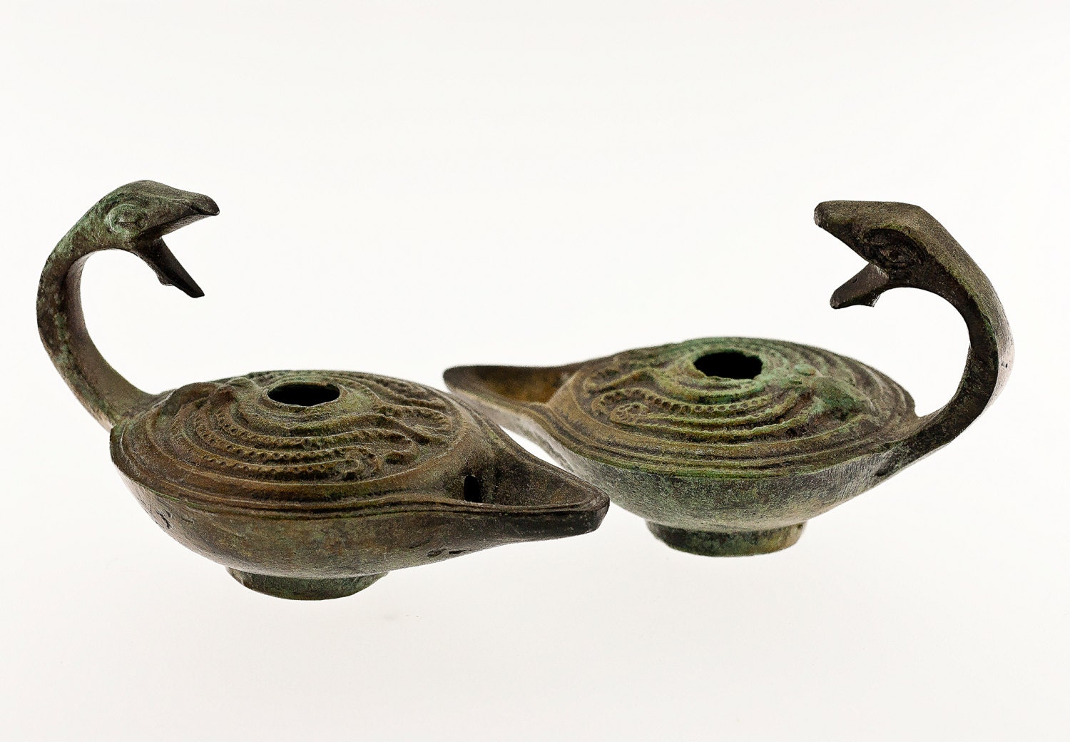 Bronze Oil Lamp Ancient Greek Miniature Oil LampSerpent