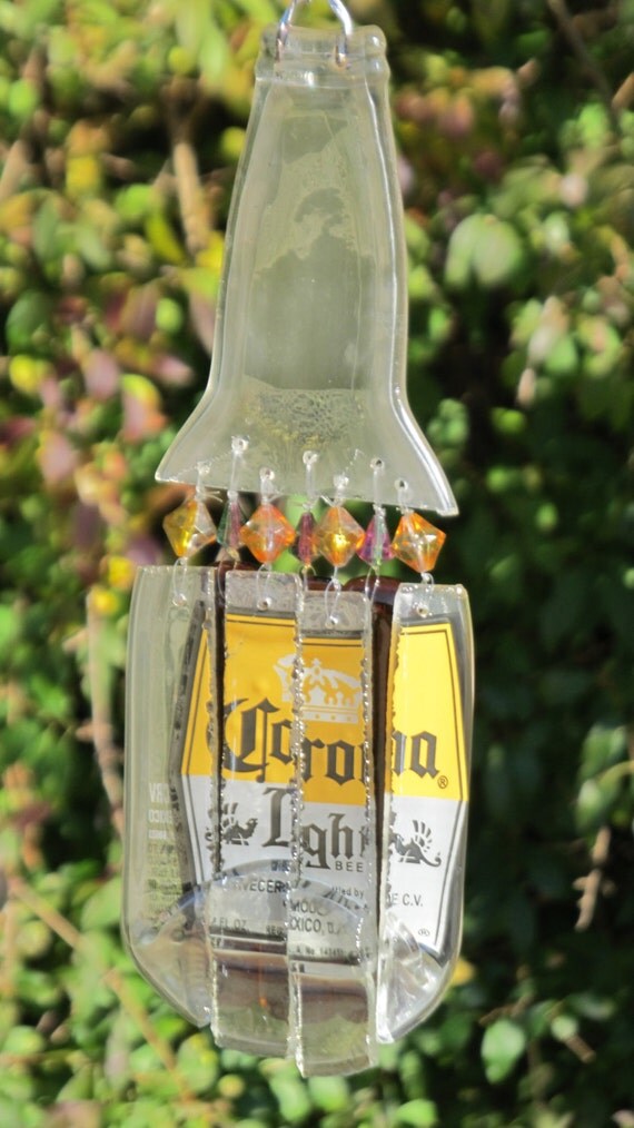 Similiar Beer Bottle Wind Chimes Keywords Corona Light Beer Bottle Wind Chime By Cmonstercreations On