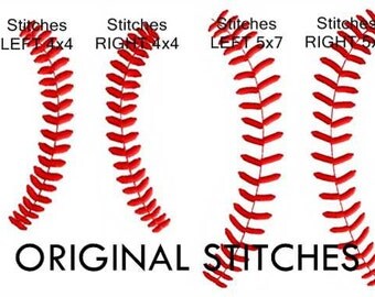 Baseball Softball Stitches Machine Embroidery Digital Design File 4x4 5x7 6x10