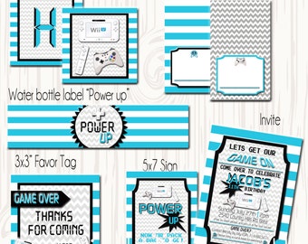 Video Game Party, Gamer invite, Gamer birthday, Video Game Birthday, Game Truck invitation