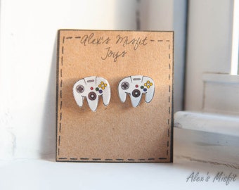 Nintendo N64 Inspired Controller Earrings