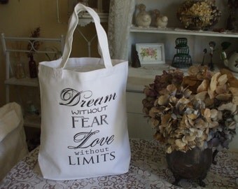 Reusable grocery bag, gift bag, canvas tote, cotton tote, gym bag, commuter bag,