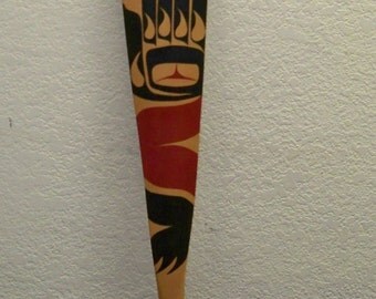 Salish Canoe Paddle by Skokomish artist John Edward Smith