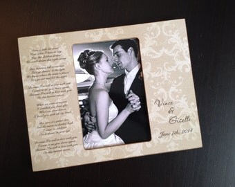 First Dance Gift Wedding Keepsake Wedding Gift Personalized Wedding Gift Bride and Groom Anniversary Gift Wood 4x6 Picture Frame