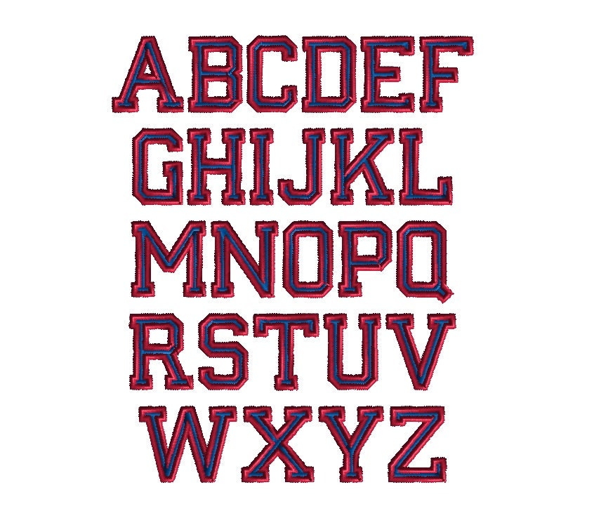 Varsity Font Machine Embroidery DesignsINSTANT DOWNLOAD