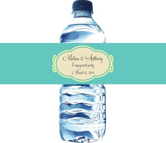 50 Custom Water Bottle Labels - Waterproof and self stick Il_570xn