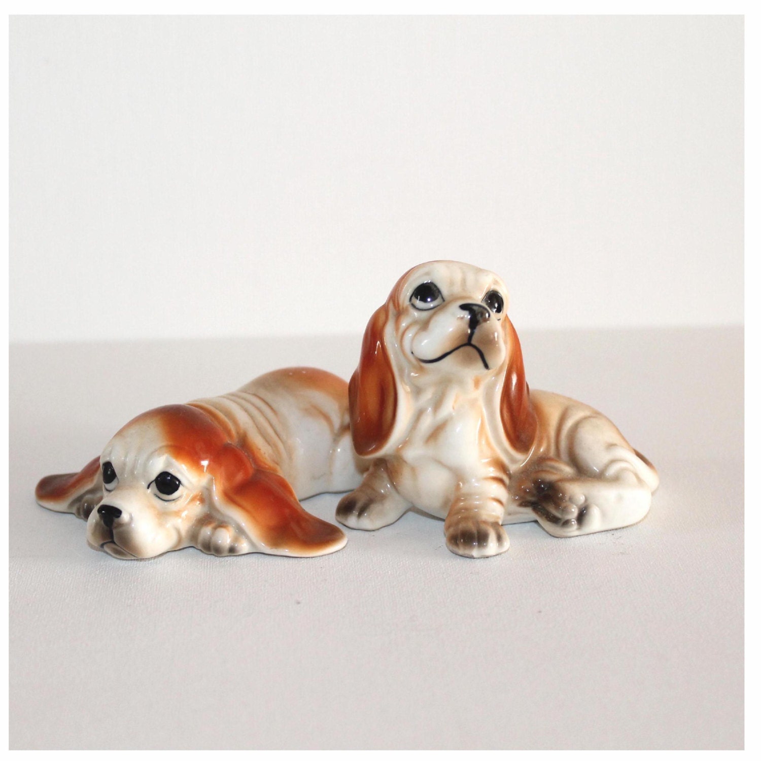 Vintage Basset Hound figurines