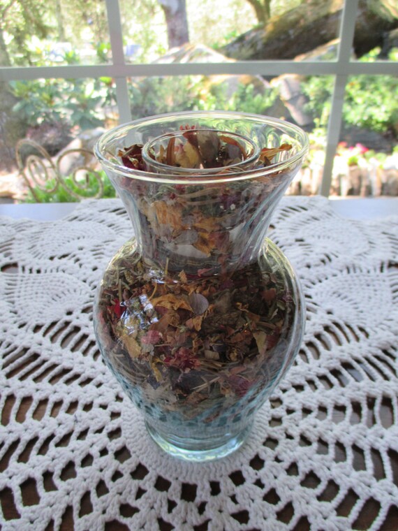 Homemade Scented Potpourri Potpourri Vase & Tea Light Holder