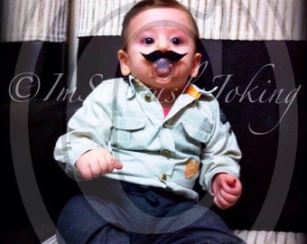 Mustache Pacifier-Baby Mustache-Little Man Party-Baby Shower gift-Mustache Party-Baby Boy-The Wise Guy-Little Man-Baby Boy-Mustache Pacifier