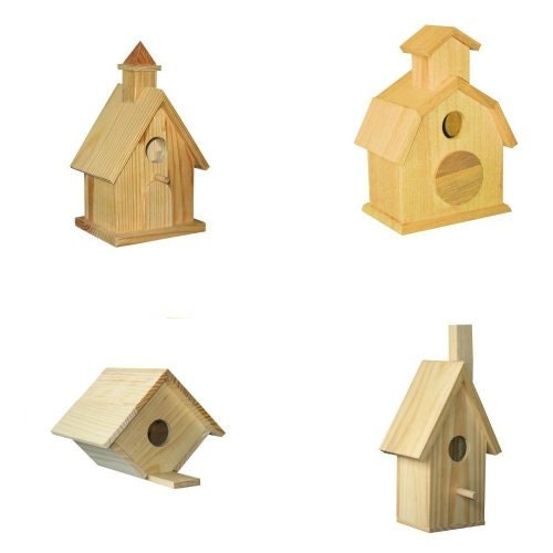 4 Assorted Bird House Kits Birdhouse Assortment III