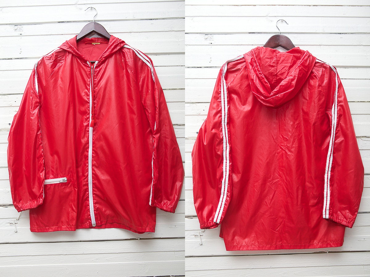 red windbreaker joggers