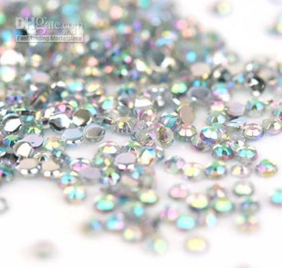 Add 25 Iridescent Rhinestones to any Flower Accessory