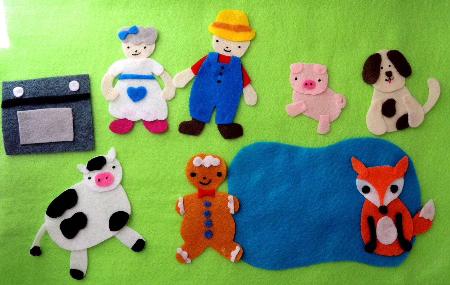 the-gingerbread-man-flannel-board-story-felt-by-littleelfboutique