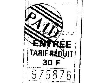 Shop Closing Sale! Ticket Travel Rubber Stamp - Small