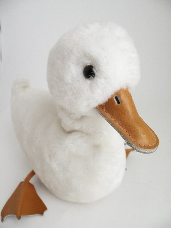 stuffed white duck