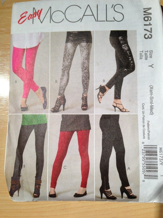 McCalls Sewing Pattern 6173 Misses and Miss Petite Pants and Leggings Size Xs, S, M