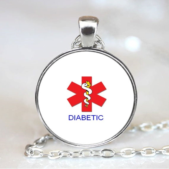 Diabetic Pendant Diabetic Necklace Medical Alert Diabetic