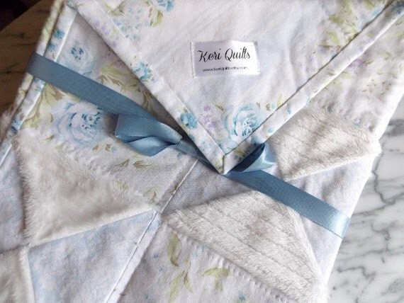 baby quilt shabby chic sofa throw blanket blue florals baby quilt shabby chic sofa throw blanket blue florals
