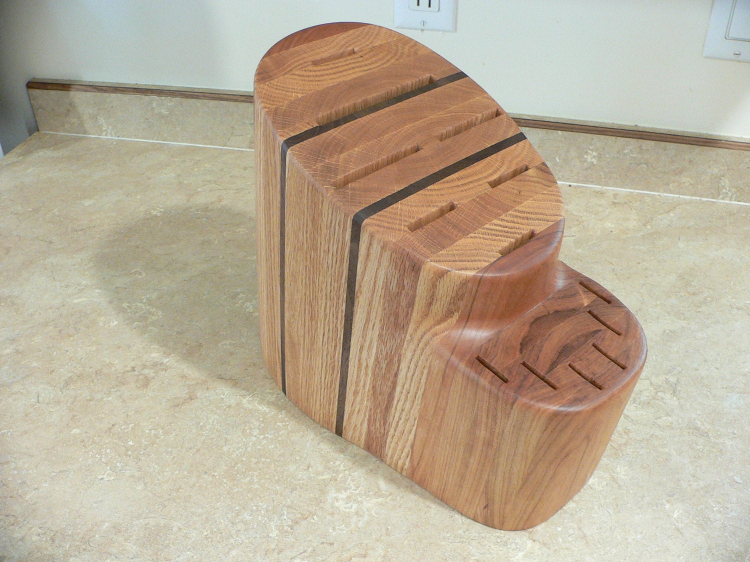 Custom handmade knife block