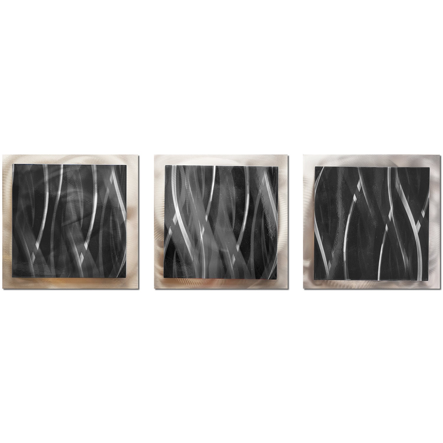 Grey Wall Art 'Pewter Essence' 38x12 in. Pewter by ModernCrowd