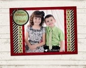 Christmas Photo Card - 5x7 printable download - Merry Christmas, Merry and Bright, Custom, Personalized Holiday Card Il_170x135