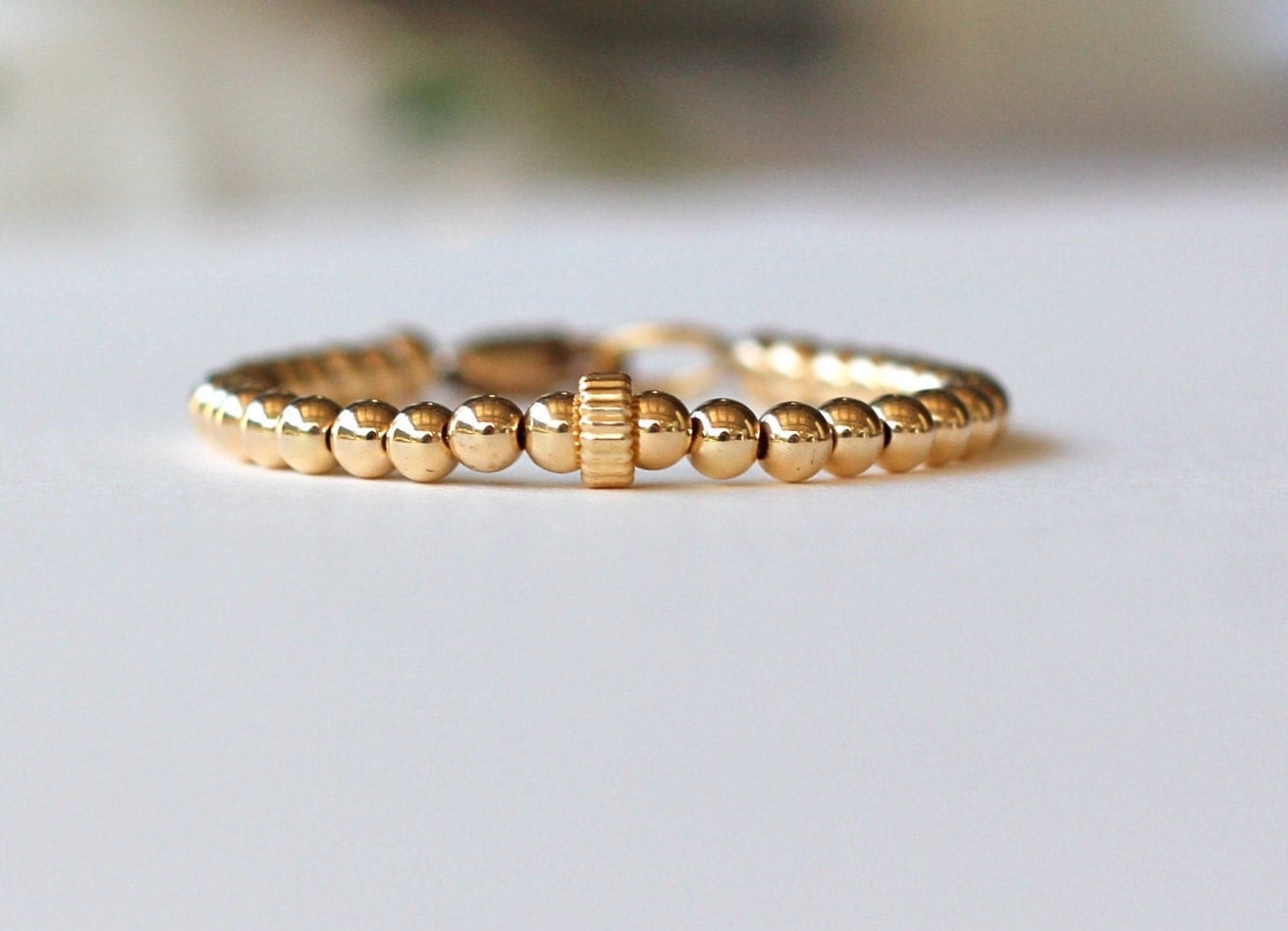 Gold Baby Bracelet Girl's Gold Bracelet Toddler Girl by JuvyJewels