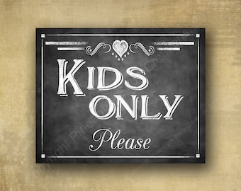 Kids only sign | Etsy