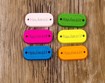 wooden buttons (6 pz) "handmade"