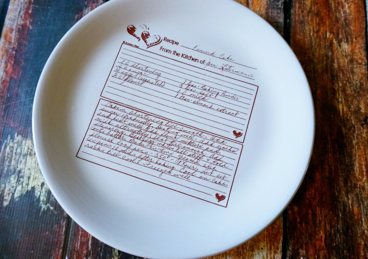 Personal Letter To Your Loved One Custom Plate By Phpottery