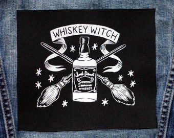Whiskey Witch Patch - Black