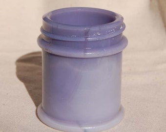 Scarce Opaque PURPLE MILK Glass Antique Musterole Ointment, salve or balm bottle CLEVELAND Ohio - 100 years old