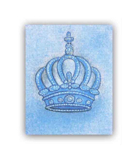 Baby Boy Prince Crown Art Print Children Decor Prince
