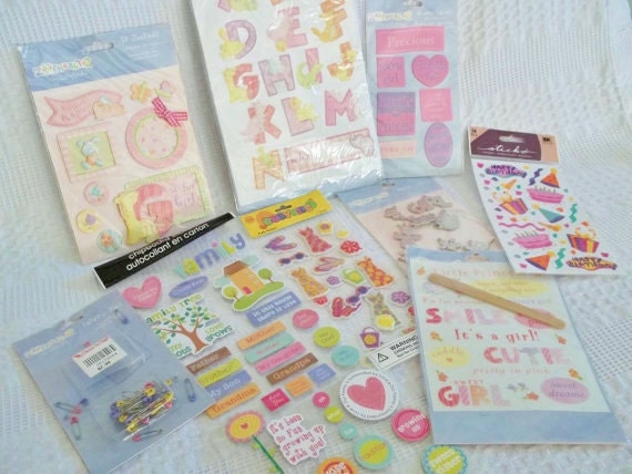  Baby  girl  stickers  scrapbooking  stickers  Lot 9 packages