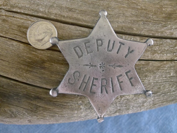 Deputy Sheriff 6 Point Star Badge with pin back