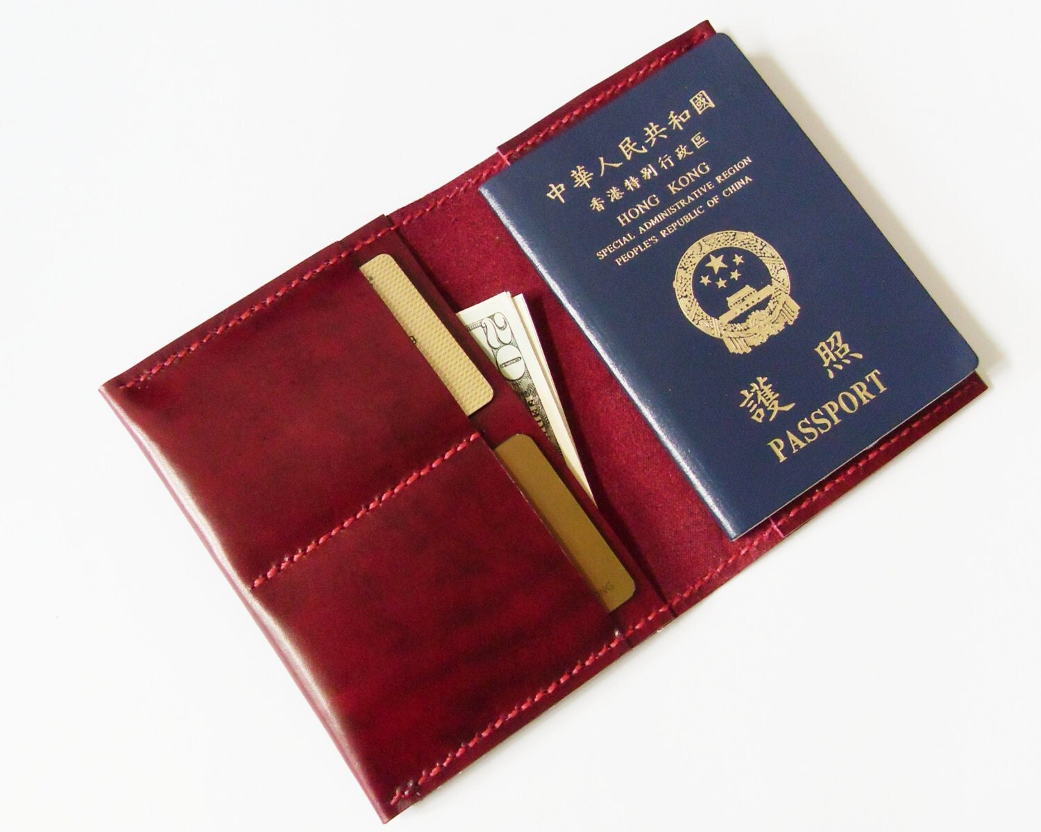 Passport Cover Personalized Leather Passport Holder by starryday