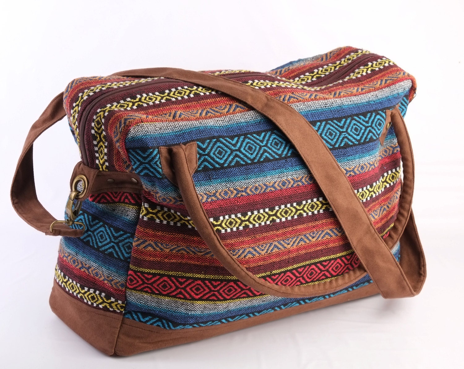 Southwestern Overnight Travel Bag Carry on Weekender Bag Woven