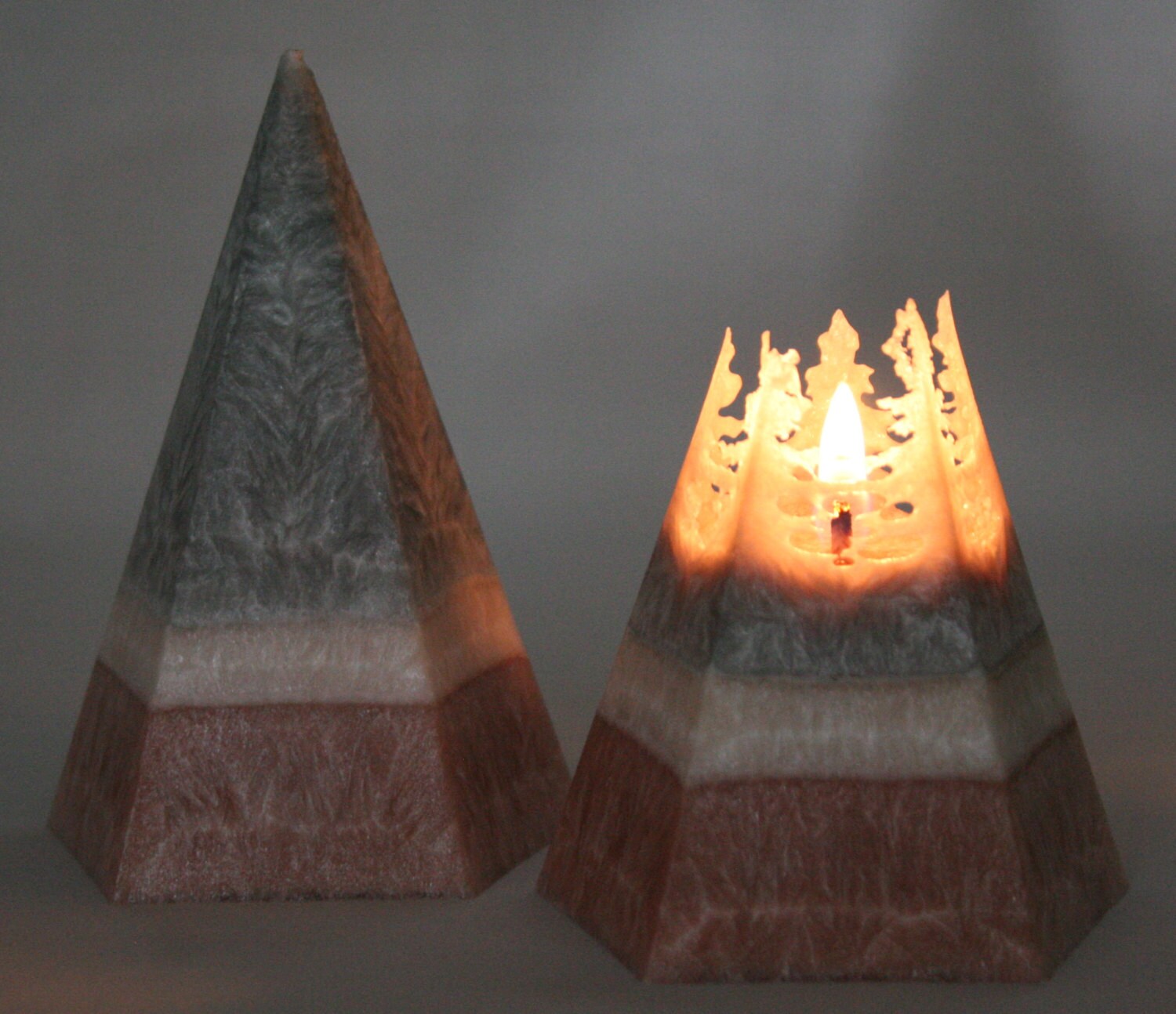 Vegan Wax Pyramid Candle 25 hour burn time