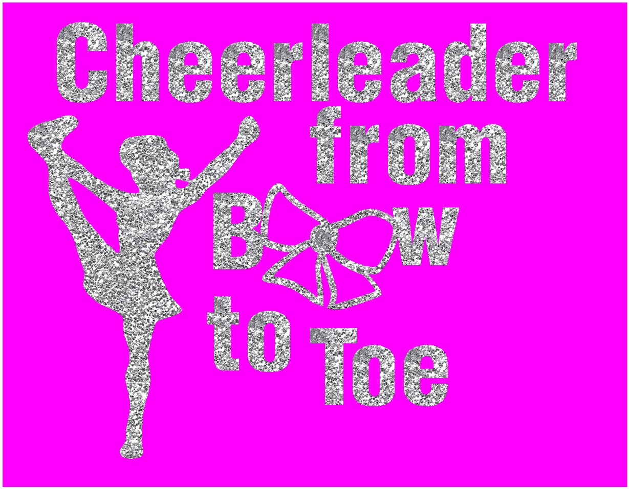 Cheer Iron on applique Glitter Iron On transfers. Made to