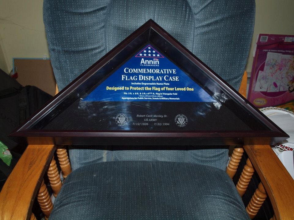 Personalized Custom Etched Flag Display Case. by bcengraving1