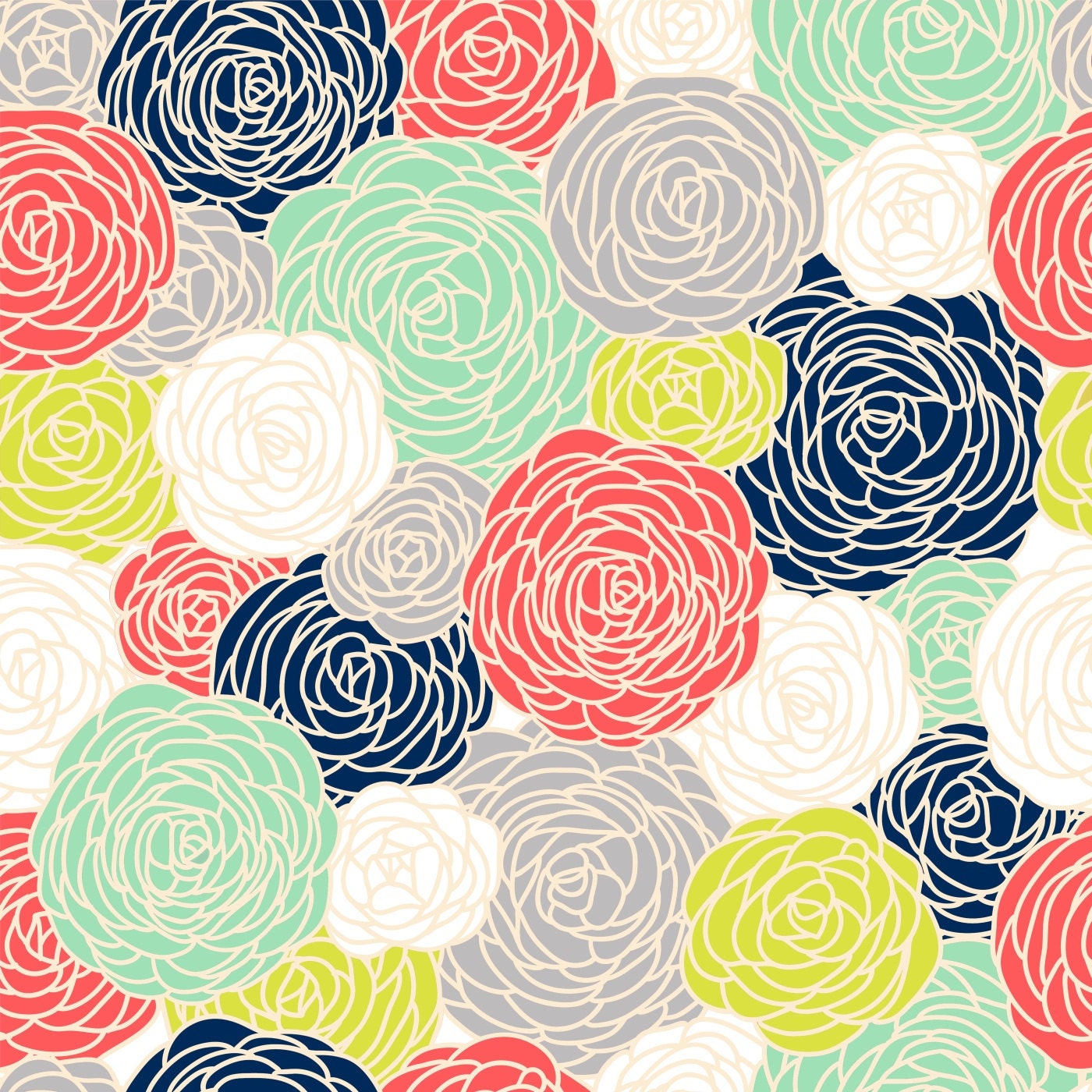 Modern Floral Seamless Pattern Background Luxury Stock ...