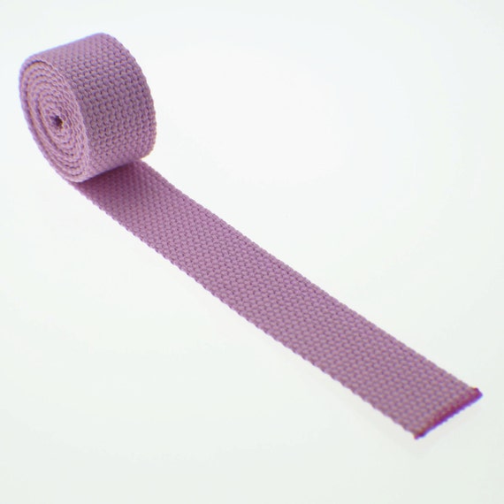 1 Yard Cotton Webbing Light Pink - 1 Inch (1") Heavy Duty - Key Fobs, Purse Straps, Belts - Choose Your Color