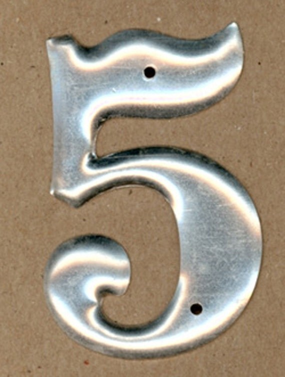 Vintage Metal Numbers 9