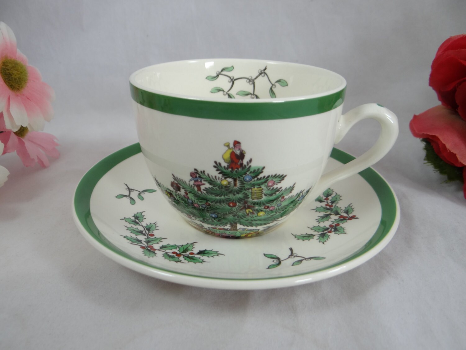 Spode Made in England Christmas Tree Teacup and Saucer 8 available