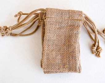 130 Small Burlap Wedding Favor Bags --Quantity 130 -- 3x5 Burlap Bags